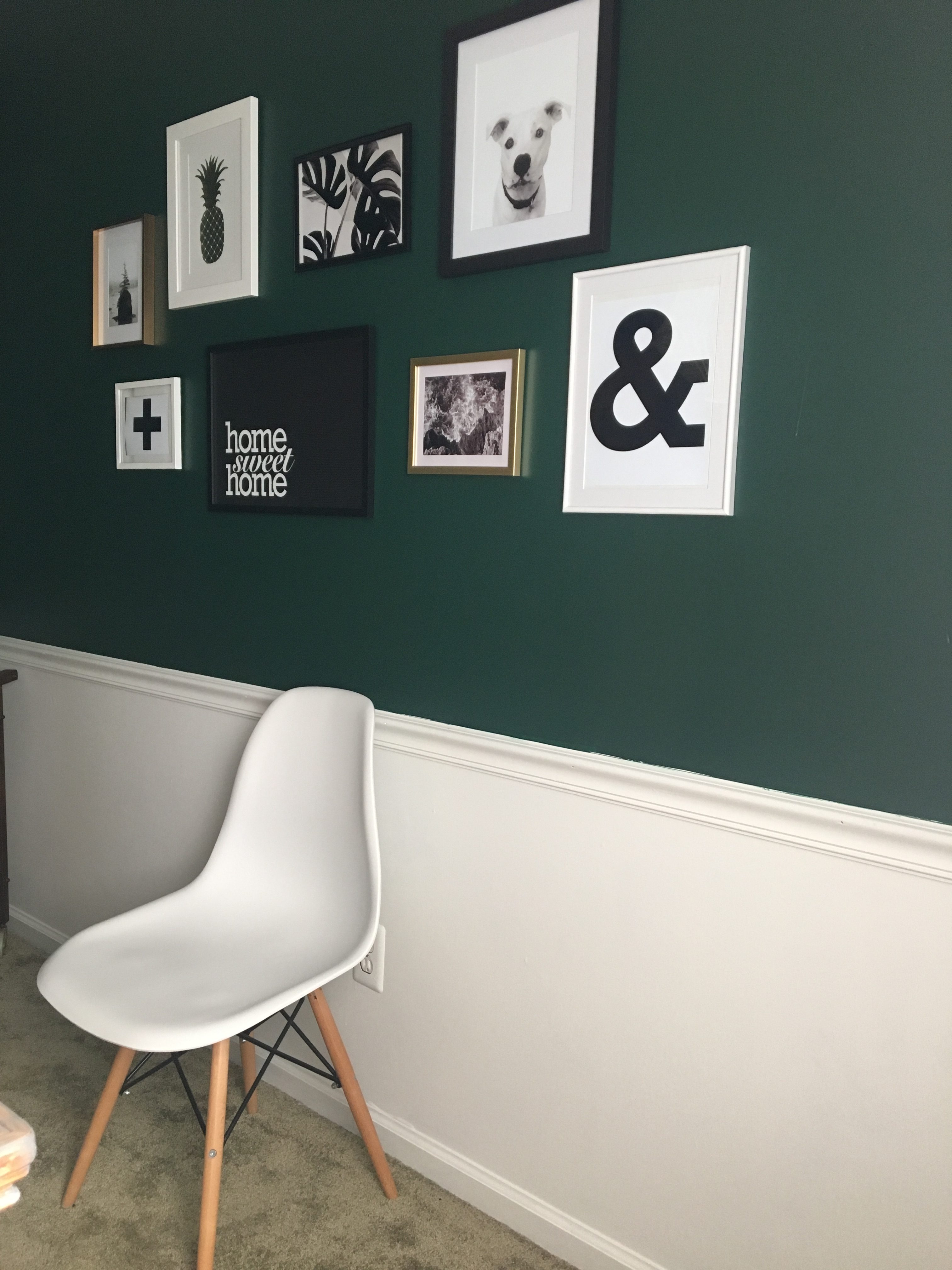 black and white gallery wall