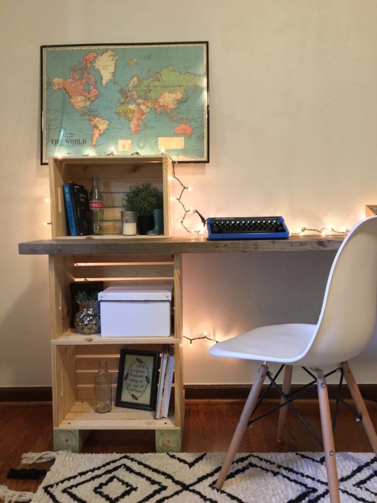 diy crate desk